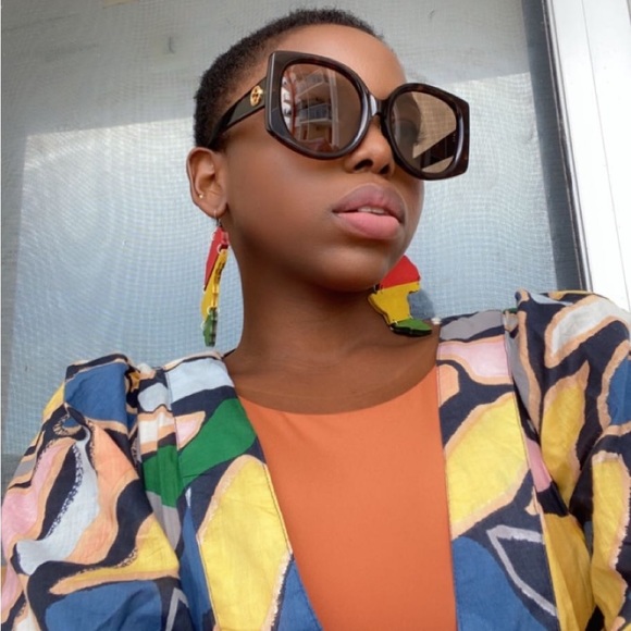 GUCCI GG1257SA Square Sunglass comes shiny dark havana frame with brown lenses. - Picture 8 of 17